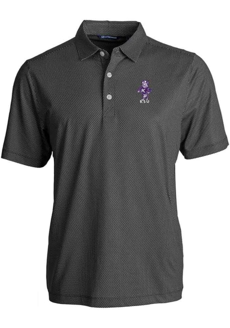 K-State Wildcats Black Cutter and Buck Pike Symmetry Vault Big and Tall Polo
