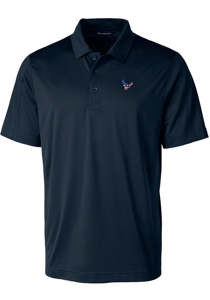 Cutter and Buck Houston Texans Navy Blue Americana Prospect Big and Tall Polo