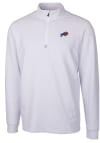 Main image for Cutter and Buck Buffalo Bills Mens White Americana Traverse Long Sleeve 1/4 Zip Pullover