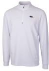 Main image for Cutter and Buck Denver Broncos Mens White Traverse Long Sleeve 1/4 Zip Pullover