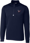 Main image for Cutter and Buck Houston Texans Mens Navy Blue Americana Traverse Long Sleeve Qtr Zip Pullover