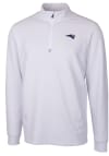 Main image for Cutter and Buck New England Patriots Mens White Traverse Long Sleeve 1/4 Zip Pullover