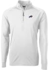 Main image for Cutter and Buck Buffalo Bills Mens White Americana Adapt Eco Knit Long Sleeve 1/4 Zip Pullover