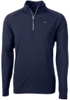 Main image for Cutter and Buck New England Patriots Mens Navy Blue Americana Adapt Eco Knit Long Sleeve 1/4 Zip..