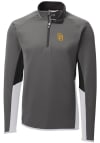 Main image for Cutter and Buck San Diego Padres Mens Grey Traverse Colorblock Long Sleeve 1/4 Zip Pullover