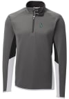 Main image for Cutter and Buck Seattle Mariners Mens Grey Traverse Colorblock Long Sleeve 1/4 Zip Pullover