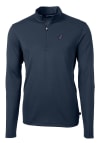 Main image for Cutter and Buck Arizona Cardinals Mens Navy Blue Americana Virtue Eco Pique Long Sleeve Qtr Zip ..