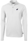Main image for Cutter and Buck Arizona Cardinals Mens White Virtue Eco Pique Long Sleeve 1/4 Zip Pullover