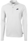Main image for Cutter and Buck Buffalo Bills Mens White Americana Virtue Eco Pique Long Sleeve 1/4 Zip Pullover