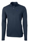 Main image for Cutter and Buck Cincinnati Bengals Mens Navy Blue Americana Virtue Eco Pique Long Sleeve Qtr Zip..