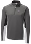 Main image for Cutter and Buck Texas Rangers Mens Grey Traverse Colorblock Long Sleeve 1/4 Zip Pullover