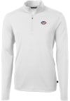 Main image for Cutter and Buck New York Jets Mens White Virtue Eco Pique Long Sleeve 1/4 Zip Pullover