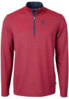 Main image for Cutter and Buck Houston Texans Mens Red Virtue Eco Pique Long Sleeve 1/4 Zip Pullover