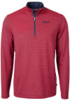 Main image for Cutter and Buck San Francisco 49ers Mens Red Americana Virtue Eco Pique Micro Stripe Long Sleeve..