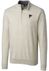 Main image for Cutter and Buck Atlanta Falcons Mens Oatmeal Lakemont Long Sleeve 1/4 Zip Pullover