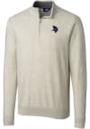 Main image for Cutter and Buck Minnesota Vikings Mens Oatmeal Lakemont Long Sleeve 1/4 Zip Pullover