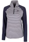 Main image for Cutter and Buck Carolina Panthers Womens Navy Blue Forge 1/4 Zip Pullover