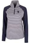 Main image for Cutter and Buck Minnesota Vikings Womens Navy Blue Forge 1/4 Zip Pullover