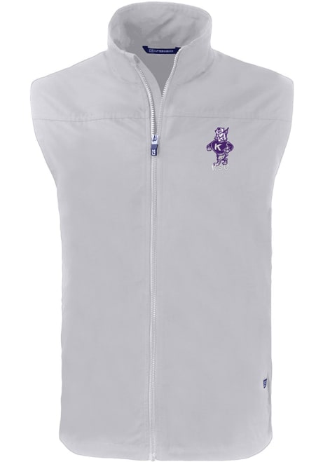 Grey K-State Wildcats Cutter and Buck Big and Tall Charter Vault Mens Vest