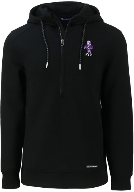 Mens K-State Wildcats Black Cutter and Buck Roam Vault Hooded Sweatshirt