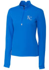 Main image for Cutter and Buck Kansas City Royals Womens Blue Traverse 1/4 Zip Pullover