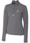 Main image for Cutter and Buck Atlanta Braves Womens Grey Traverse 1/4 Zip Pullover
