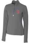 Main image for Cutter and Buck St Louis Cardinals Womens Grey Traverse 1/4 Zip Pullover
