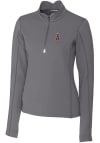 Main image for Cutter and Buck Los Angeles Angels Womens Grey Traverse 1/4 Zip Pullover