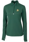 Main image for Cutter and Buck Oakland Athletics Womens Green Traverse 1/4 Zip Pullover