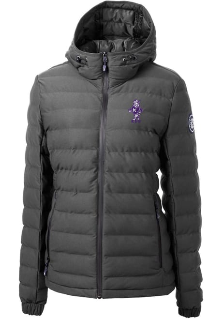 Womens K-State Wildcats Grey Cutter and Buck Mission Ridge Repreve Vault Filled Jacket