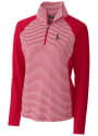 Los Angeles Angels Womens Cutter and Buck Forge Tonal Stripe Pullover - Red