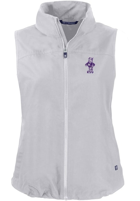 Womens K-State Wildcats Grey Cutter and Buck Charter Vault Vest