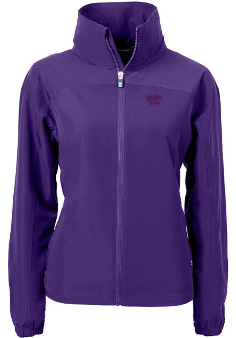 Womens K-State Wildcats Purple Cutter and Buck Charter Eco Light Weight Jacket