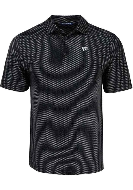 K-State Wildcats  Cutter and Buck Shadow Check Big and Tall Polo