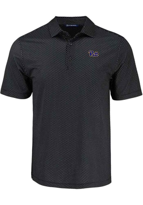 Pitt Panthers  Cutter and Buck Shadow Check Big and Tall Polo