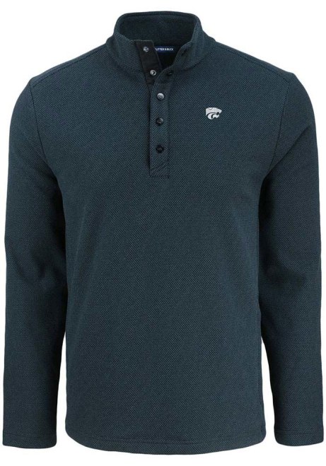 Mens K-State Wildcats  Cutter and Buck Hunts Point Qtr Zip Pullover