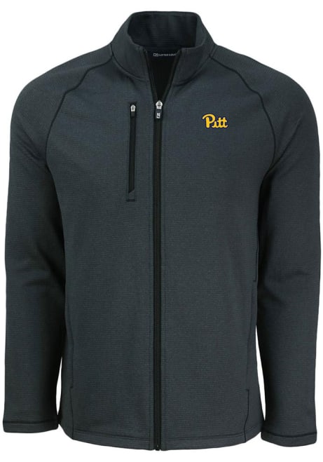 Mens Pitt Panthers Black Cutter and Buck Pehastin Light Weight Jacket