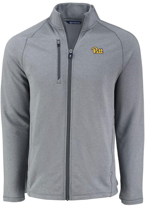 Mens Pitt Panthers Grey Cutter and Buck Pehastin Light Weight Jacket