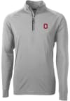 Main image for Cutter and Buck Ohio State Buckeyes Mens Grey Adapt Stretch Long Sleeve Qtr Zip Pullover