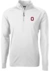 Main image for Cutter and Buck Ohio State Buckeyes Mens White Adapt Stretch Long Sleeve Qtr Zip Pullover