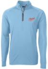 Main image for Cutter and Buck Dayton Flyers Mens Light Blue Adapt Stretch Long Sleeve Qtr Zip Pullover