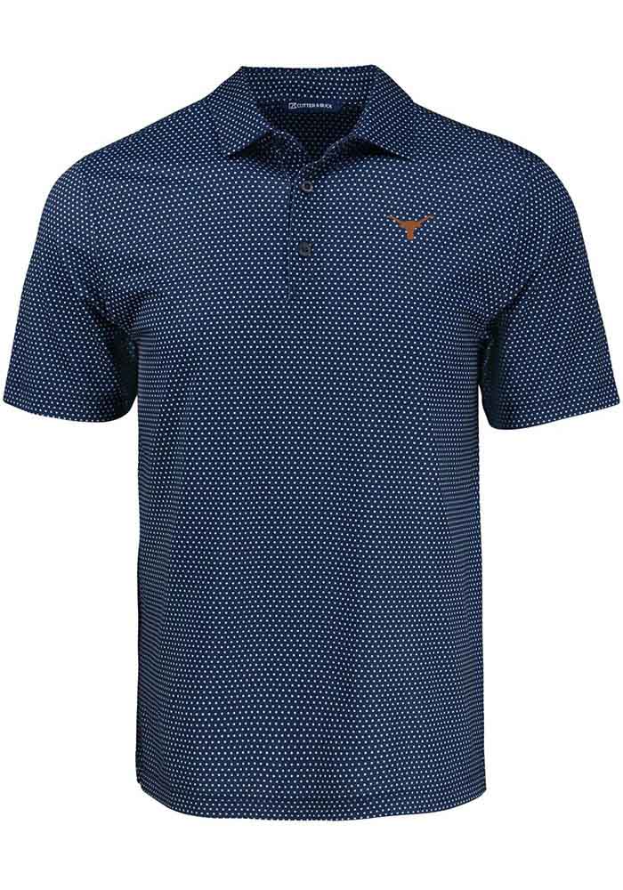 Cutter and Buck Texas Longhorns Mens Pike Shadow Check NAVY