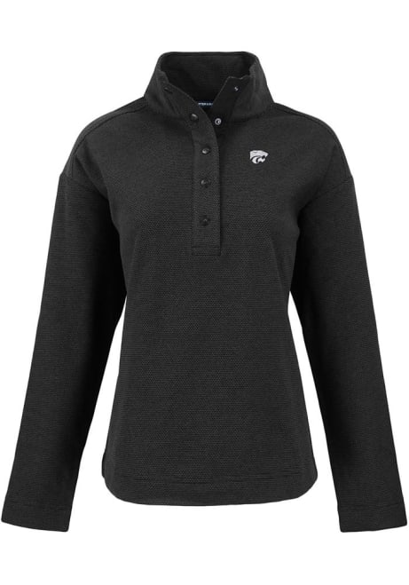 Womens K-State Wildcats  Cutter and Buck Hunts Point Qtr Zip