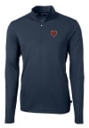 Main image for Cutter and Buck Chicago Bears Mens Navy Blue Historic Virtue Eco Pique Big and Tall Qtr Zip