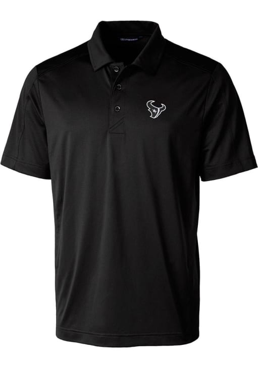 Cutter and Buck Houston Texans Mens Black Mono Prospect Short Sleeve Polo