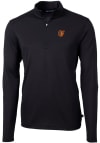 Main image for Cutter and Buck Baltimore Orioles Mens Black Virtue Eco Pique Long Sleeve 1/4 Zip Pullover