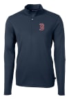 Main image for Cutter and Buck Boston Red Sox Mens Navy Blue Virtue Eco Pique Long Sleeve 1/4 Zip Pullover