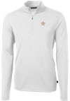 Main image for Cutter and Buck Houston Astros Mens White Virtue Eco Pique Long Sleeve 1/4 Zip Pullover
