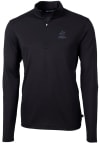 Main image for Cutter and Buck Miami Marlins Mens Black Virtue Eco Pique Long Sleeve 1/4 Zip Pullover