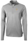 Main image for Cutter and Buck Pittsburgh Pirates Mens Grey Virtue Eco Pique Long Sleeve 1/4 Zip Pullover